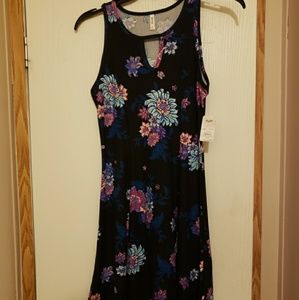 Black floral dress